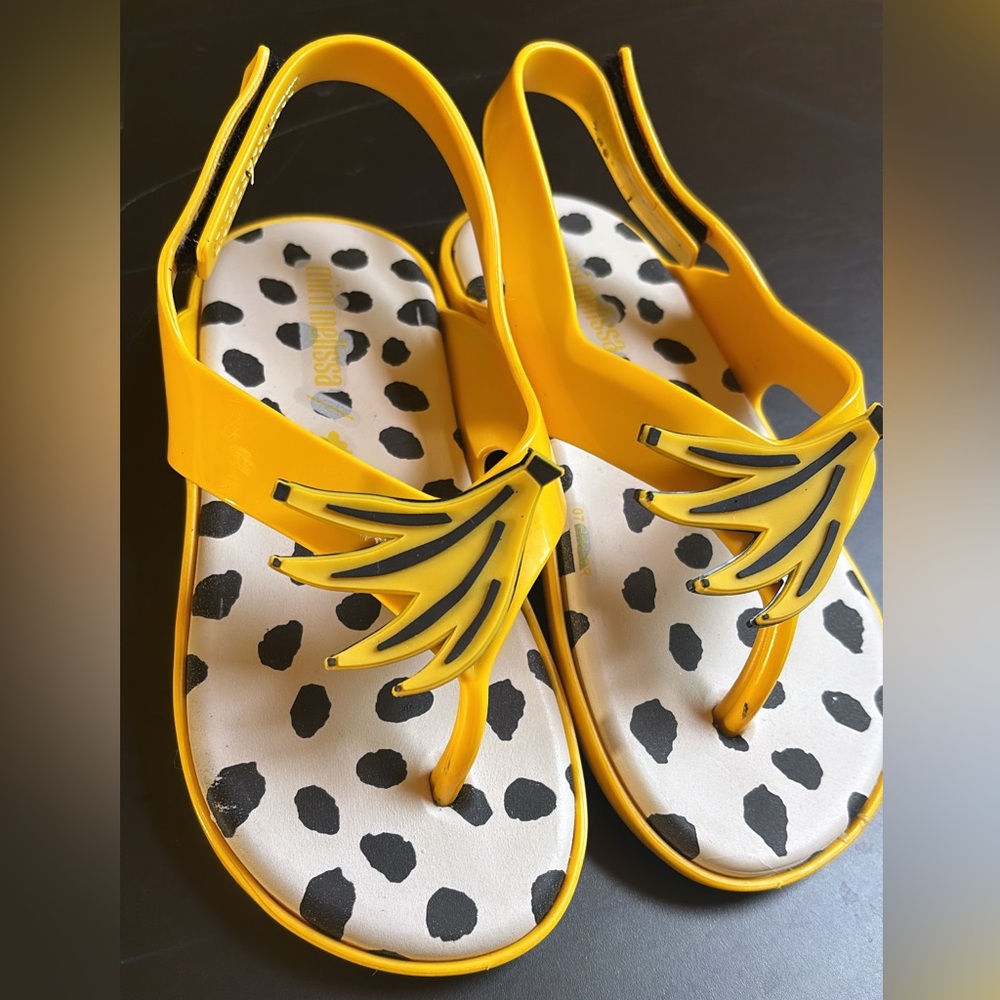 NEW / Mini Melissa Yellow Winged Kids Sandals SIZE 10